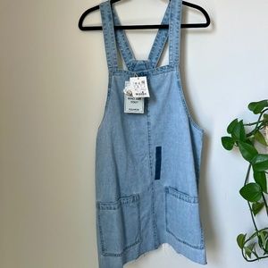 Denim overall dress